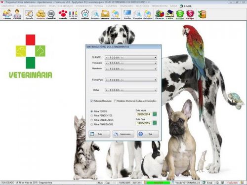 Programa para Clinica Veterinária com Agendamento Vendas e Financeiro v3.0 - Fpqsystem 657575