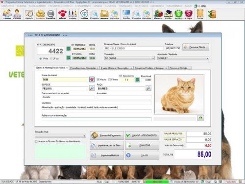Programa para Clinica Veterinária com Agendamento Vendas e Financeiro v4.0 Plus - Fpqsystem 657591