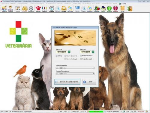 Programa para Clinica Veterinária com Agendamento Vendas e Financeiro v4.0 Plus - Fpqsystem 657593