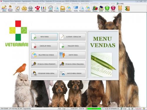 Programa para Clinica Veterinária com Agendamento Vendas e Financeiro v4.0 Plus - Fpqsystem 657605