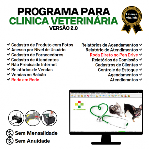 Programa para Clinica Veterinária com e Agendamento e Vendas v2.0 - Fpqsystem 657548