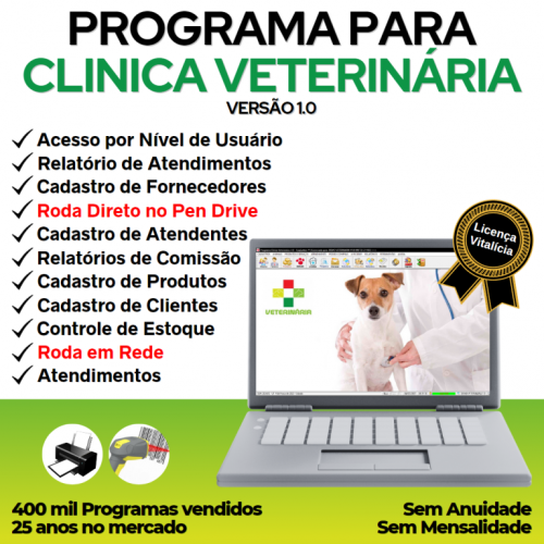 Programa para Clinica Veterinária com e Atendimento v1.0 - Fpqsystem 657520
