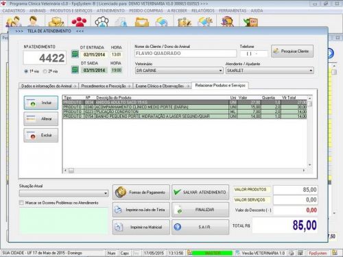 Programa para Clinica Veterinária com e Atendimento v1.0 - Fpqsystem 657526