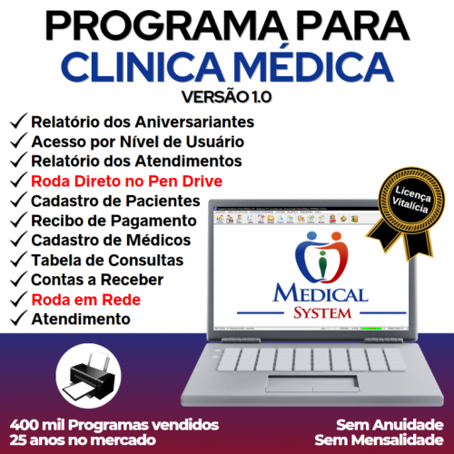 Programa para Consultório e Clinica Médica v1.0 - Fpqsystem 657626