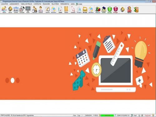Programa para Cursos com Agendamento Contrato e Financeiro v3.0 Plus Fpqsystem 453640