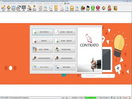 Programa para Cursos com Agendamento Contrato e Financeiro v3.0 Plus - Fpqsystem 453641