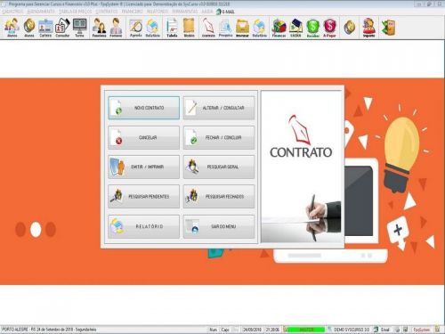 Programa para Cursos com Agendamento Contrato e Financeiro v3.0 Plus Fpqsystem 453641