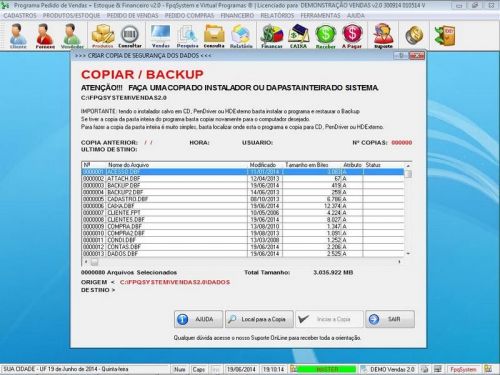 Programa para Ferragens com Controle de Estoque Pedido de Vendas e Financeiro v2.0 - Fpqsystem 655440