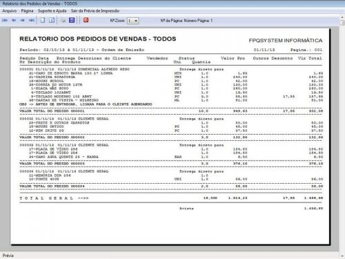 Programa para Floricultura com Controle de Estoque e Pedido de Vendas v1.0 - Fpqsystem 653631