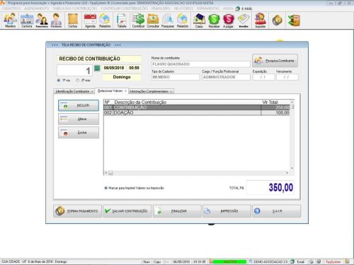 Programa para Gerenciar Associação Agendamento e Financeiro v2.0 - Fpqsystem 604104