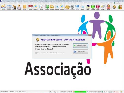 Programa para Gerenciar Associação Agendamento  Vendas e Financeiro v3.0 Plus Fpqsystem 604108