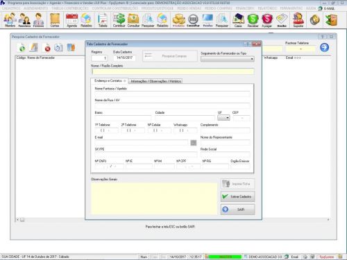 Programa para Gerenciar Associação Agendamento  Vendas e Financeiro v3.0 Plus - Fpqsystem 604111
