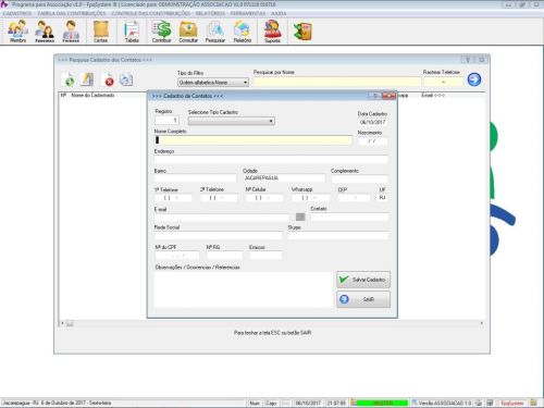 Programa para Gerenciar Associação v1.0 Fpqsystem 604081