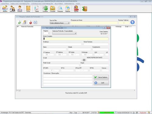 Programa para Gerenciar Associação v1.0 - Fpqsystem 604083