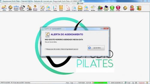 Programa para Gerenciar Studio de Pilates com Agendamento  Financeiro v3.0 Plus - Fpqsystem 580006