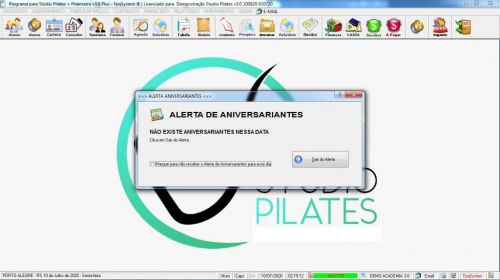 Programa para Gerenciar Studio de Pilates com Agendamento Financeiro v3.0 Plus - Fpqsystem 580007