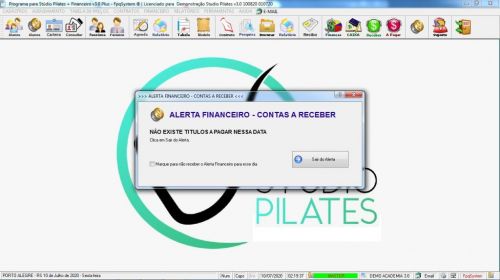 Programa para Gerenciar Studio de Pilates com Agendamento Financeiro v3.0 Plus - Fpqsystem 580009