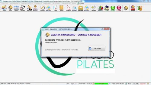 Programa para Gerenciar Studio de Pilates com Agendamento  Financeiro v3.0 Plus - Fpqsystem 580009