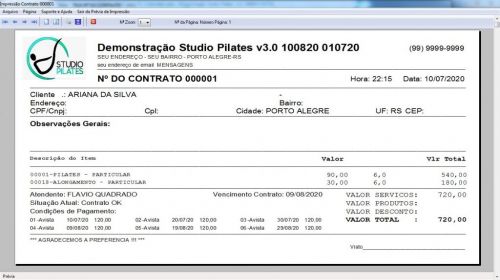 Programa para Gerenciar Studio de Pilates com Agendamento  Financeiro v3.0 Plus - Fpqsystem 580020