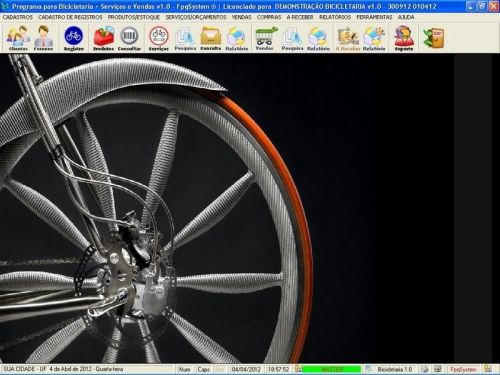 Programa para Loja de Bicicletaria com Serviços e Vendas v1.0 - Fpqsystem 682163