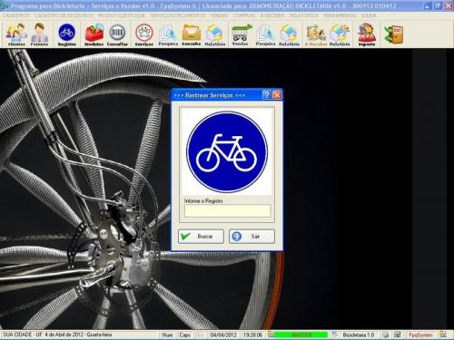 Programa para Loja de Bicicletaria com Serviços e Vendas v1.0 - Fpqsystem 682170