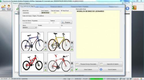 Programa para Loja de Bicicletaria com Serviços Vendas Estoque e Financeiro v3.0 Plus - Fpqsystem 615268