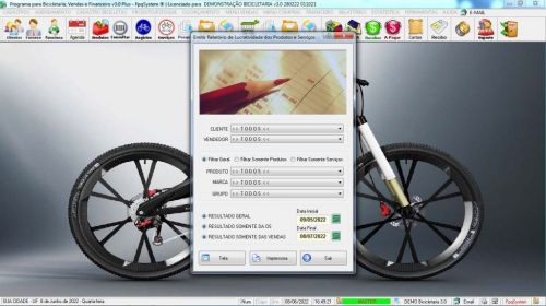 Programa para Loja de Bicicletaria com Serviços Vendas Estoque e Financeiro v3.0 Plus - Fpqsystem 615279