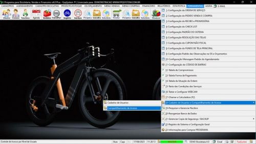 Programa para Loja de Bicicletaria com Serviços Vendas Estoque e Financeiro v4.0 Plus - Fpqsystem 681987