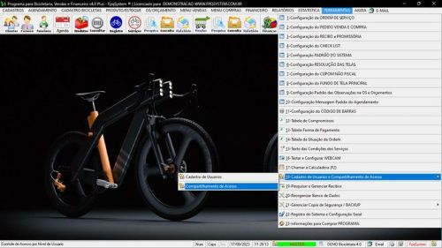 Programa para Loja de Bicicletaria com Serviços Vendas Estoque e Financeiro v4.0 Plus 681987