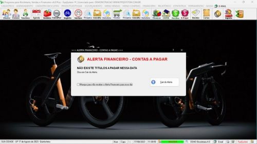 Programa para Loja de Bicicletaria com Serviços Vendas Estoque e Financeiro v4.0 Plus 681988