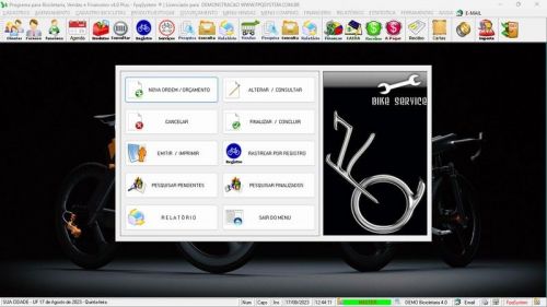 Programa para Loja de Bicicletaria com Serviços Vendas Estoque e Financeiro v4.0 Plus 681994