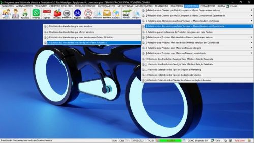 Programa para Loja de Bicicletaria com Serviços Vendas Estoque e Financeiro v5.0 Plus Whatsapp - Fpqsystem 682046