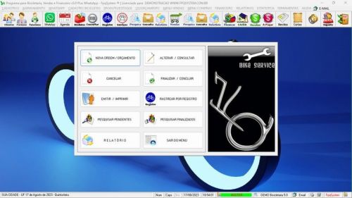 Programa para Loja de Bicicletaria com Serviços Vendas Estoque e Financeiro v5.0 Plus Whatsapp 682055