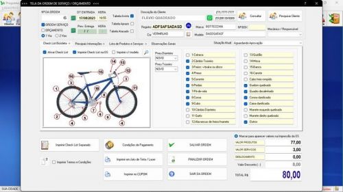 Programa para Loja de Bicicletaria com Serviços Vendas Estoque e Financeiro v5.0 Plus Whatsapp 682056