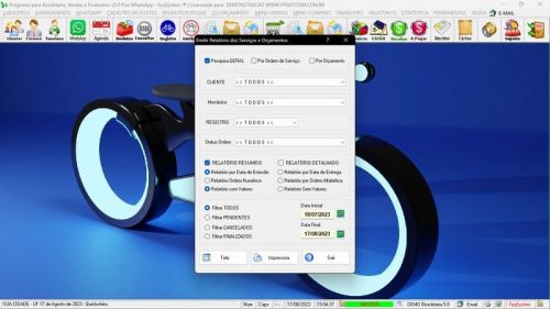 Programa para Loja de Bicicletaria com Serviços Vendas Estoque e Financeiro v5.0 Plus Whatsapp - Fpqsystem 682061