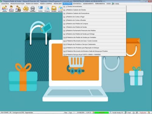 Programa para Loja de Roupas com Controle de Estoque Pedido de Vendas e Financeiro v4.0 Plus - Fpqsystem 656088
