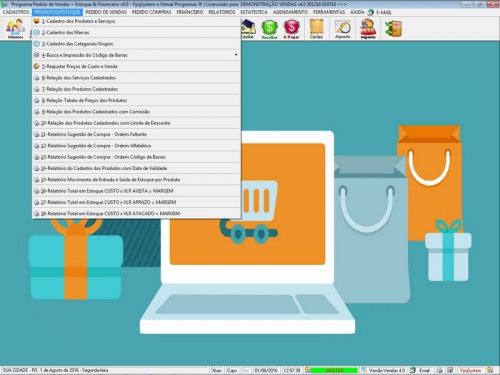 Programa para Loja de Roupas com Controle de Estoque Pedido de Vendas e Financeiro v4.0 Plus - Fpqsystem 656089