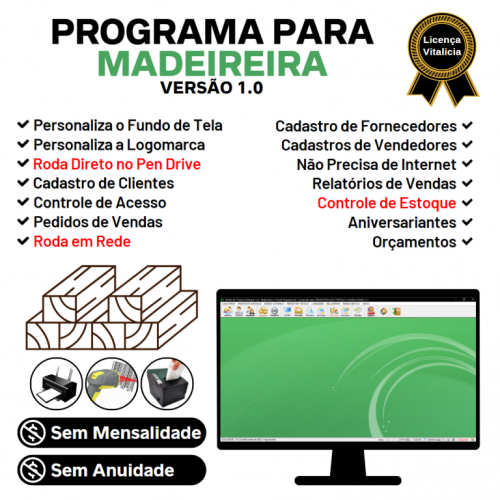 Programa para Madeireira com Controle de Estoque Pedido de Vendas v1.0 - Fpqsystem 653059
