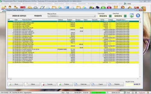 Programa para Ótica e Relojoalheria Serviços Vendas Financeiro e Estatística v5.4 Plus - Fpqsystem 657721