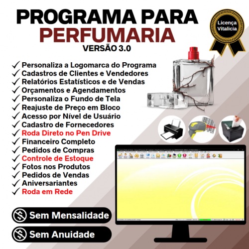 Programa para Perfumaria  Controle de Estoque Pedido de Vendas e Financeiro v3.0 Plus - Fpqsystem 655949