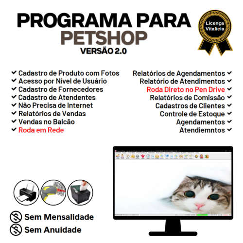 Programa para Petshop Atendimento Agendamento e Serviços v2.0 - Fpqsystem 657408