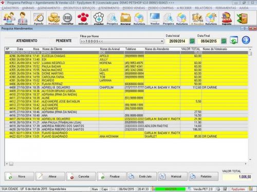 Programa para Petshop Atendimento Agendamento e Serviços v2.0 - Fpqsystem 657415