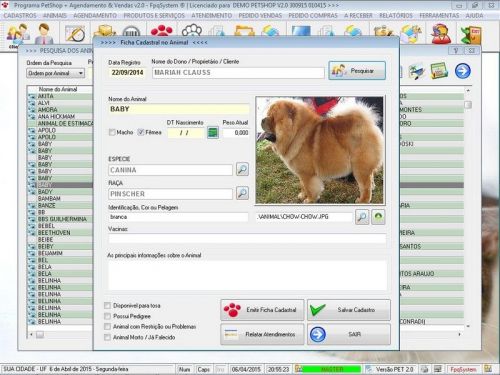 Programa para Petshop Atendimento Agendamento e Serviços v2.0 - Fpqsystem 657421