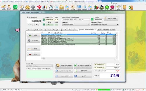 Programa para Petshop com Agendamento Vendas e Financeiro v5.0 Plus Whatzapp - Fpqsystem 600762
