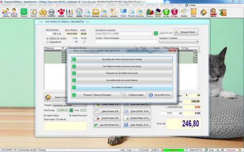 Programa para Petshop com Agendamento Vendas e Financeiro v6.0 Plus Whatsapp - Fpqsystem 600781