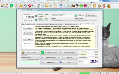 Programa para Petshop com Agendamento Vendas e Financeiro v6.0 Plus Whatsapp - Fpqsystem 600783