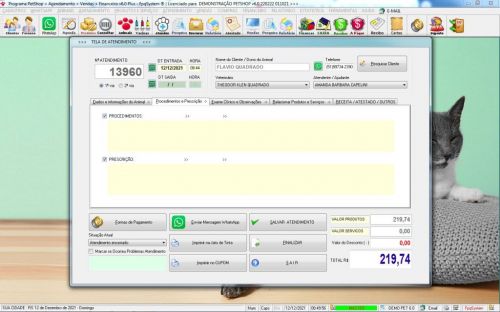 Programa para Petshop com Agendamento Vendas e Financeiro v6.0 Plus Whatsapp - Fpqsystem 600785