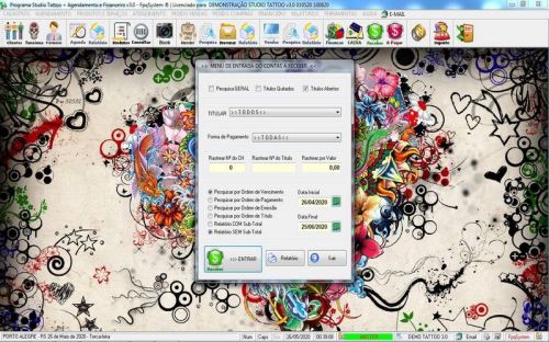 Programa para Studio Tatoo  Atendimento  Agendamento  Financeiro v3.0 598143
