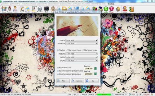 Programa para Studio Tatoo  Atendimento  Agendamento  Financeiro v3.0 598144