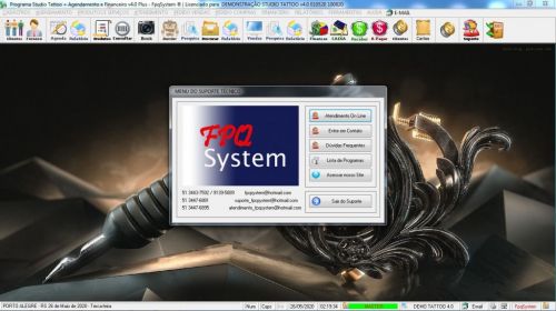 Programa para Studio Tatoo Atendimento Agendamento Financeiro v4.0 Plus - Fpqsystem 598111